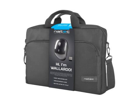 TORBA DO LAPTOPA NATEC WALLAROO 15.6" CZARNA Z MYSZKĄ BEZPRZEWODOWĄ CZARNĄ TORBA DO LAPTOPA NATEC WALLAROO 15.6" CZARNA Z MYSZKĄ BEZPRZEWODOWĄ CZARNĄ