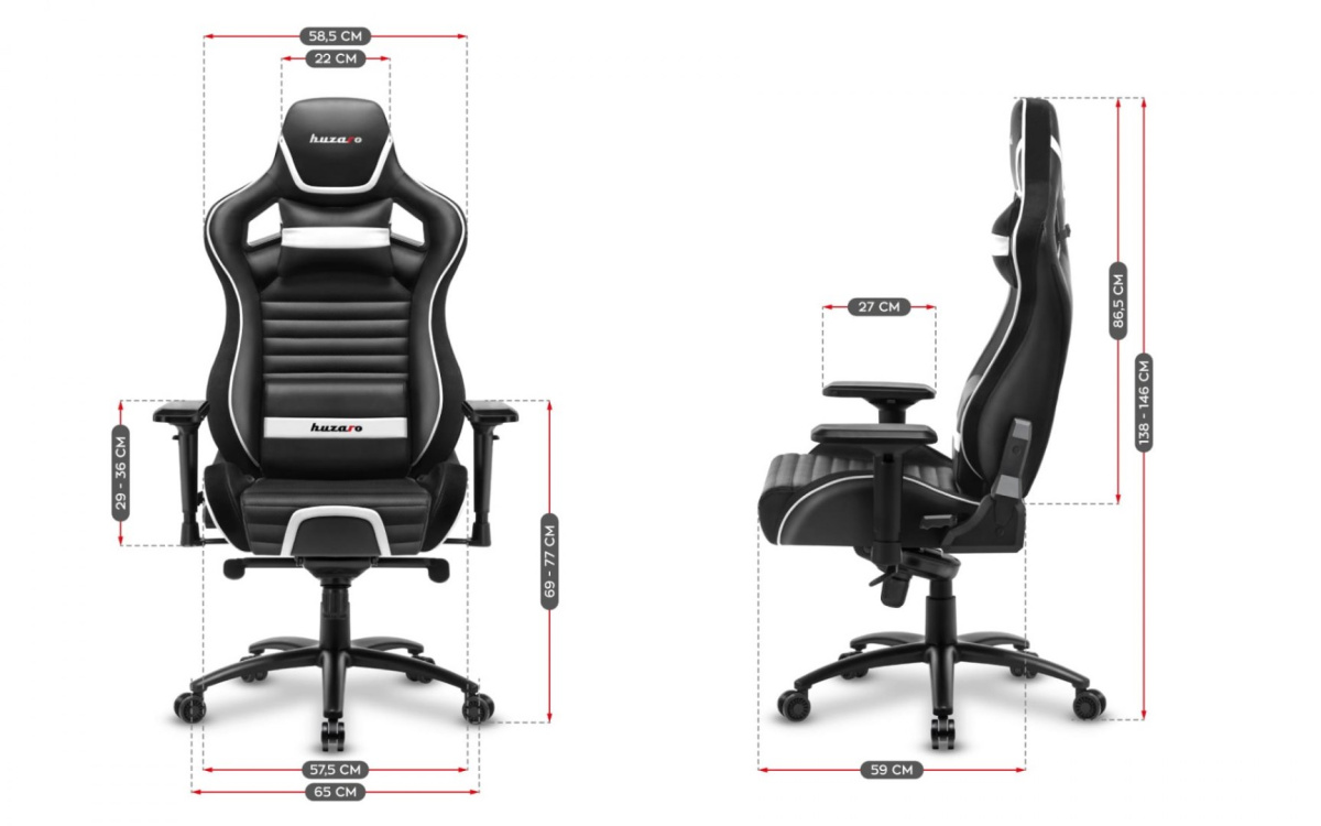 Fotel Gamingowy Huzaro 8.2 Force Biały Fotel Gamingowy Huzaro 8.2 Force Biały