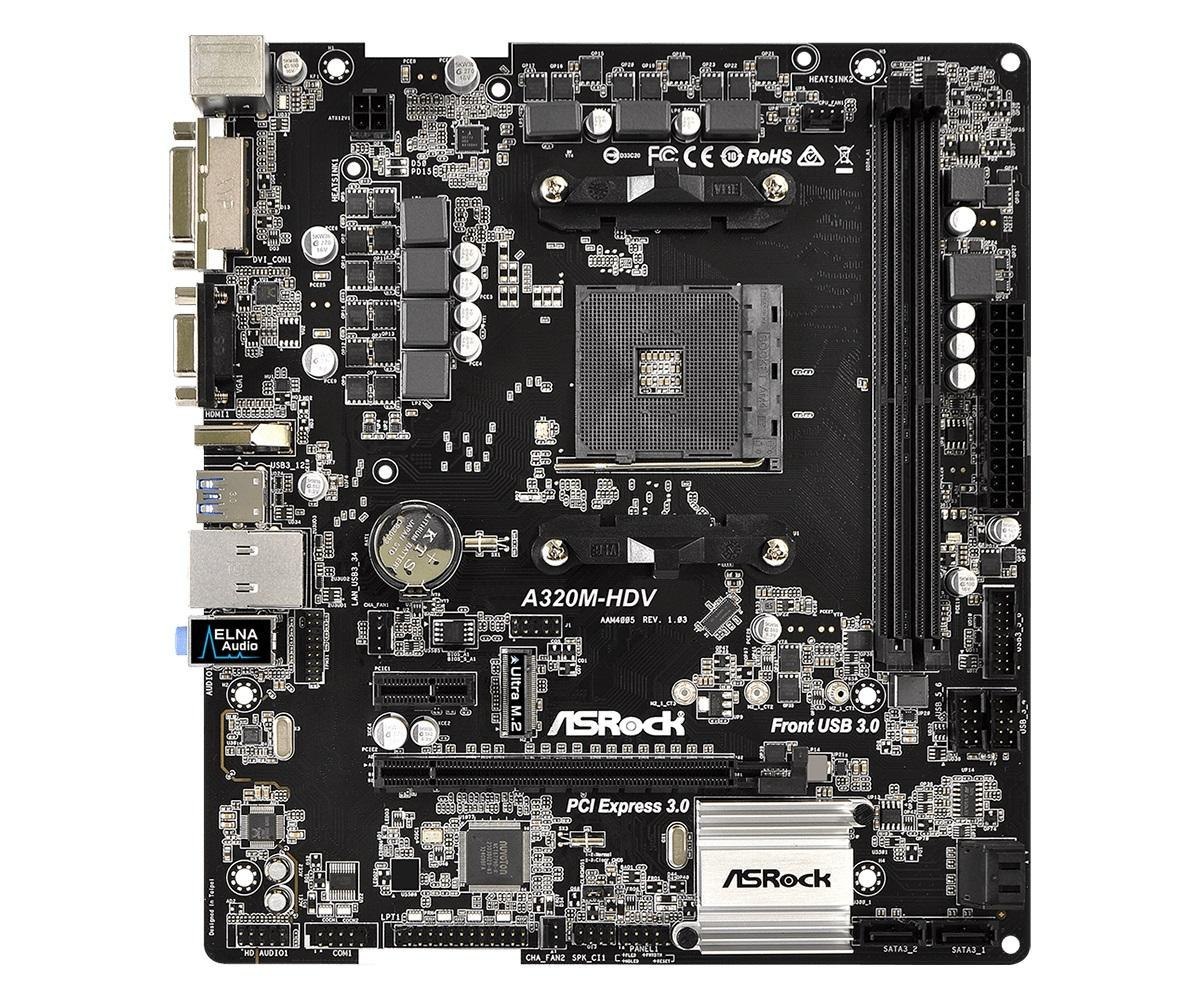 ASRock A320M-HDV 4.0 + AMD Ryzen 5 1600 3.2Ghz BOX ASRock A320M-HDV 4.0 + AMD Ryzen 5 1600 3.2Ghz BOX