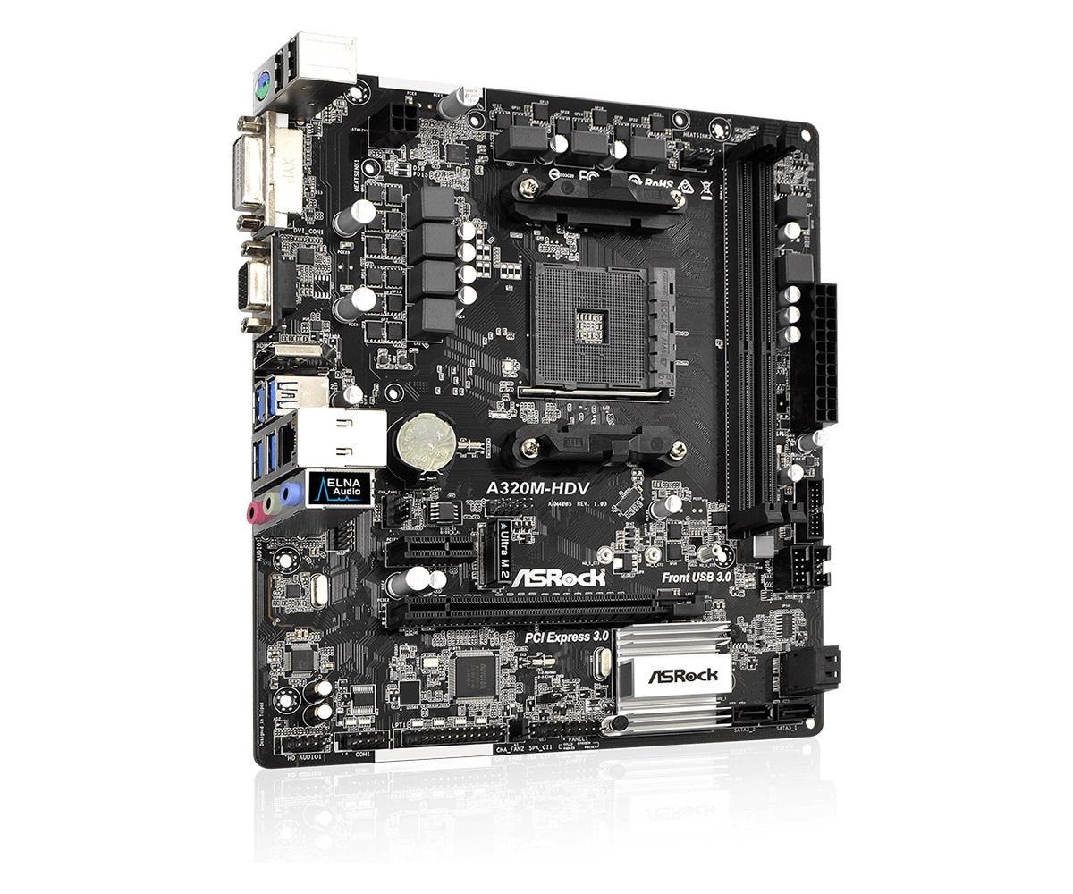 ASRock A320M-HDV 4.0 + AMD Ryzen 5 1600 3.2Ghz BOX ASRock A320M-HDV 4.0 + AMD Ryzen 5 1600 3.2Ghz BOX