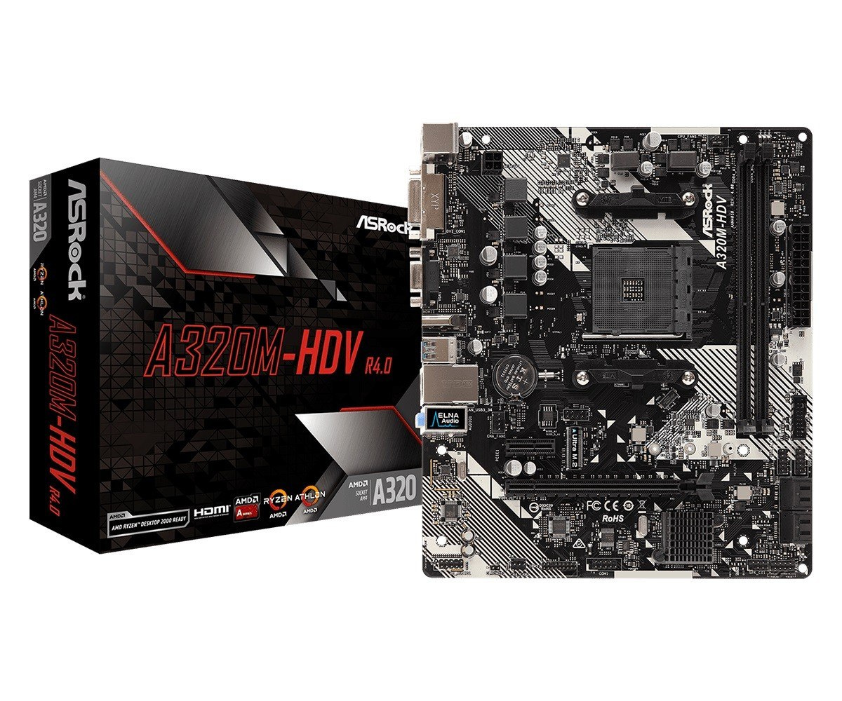 ASRock A320M-HDV 4.0 + AMD Ryzen 5 1600 3.2Ghz BOX ASRock A320M-HDV 4.0 + AMD Ryzen 5 1600 3.2Ghz BOX