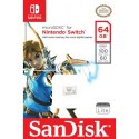 Karta pamięci MicroSDXC SanDisk NINTENDO SWITCH microSDXC 64 GB 100/60 MB/s A1 C10 V30 UHS-I U3