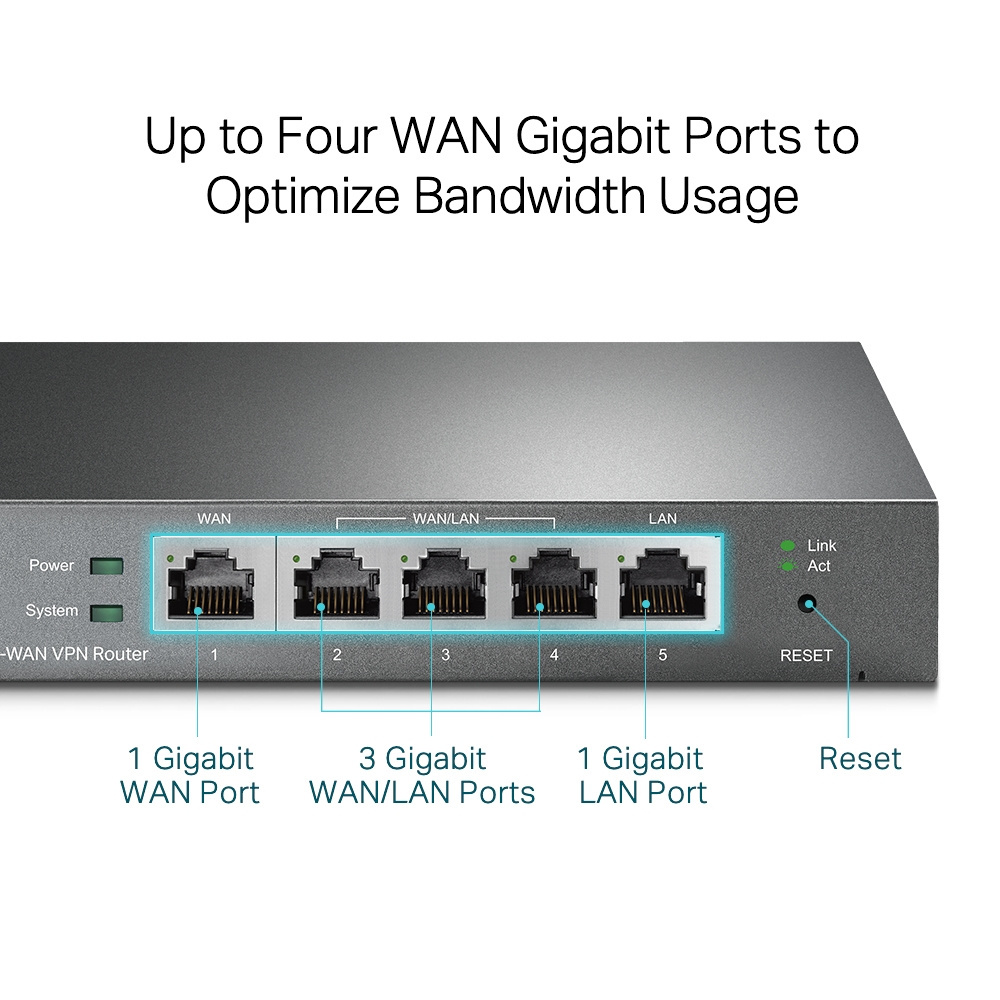 TP-link TL-R605 Gigabitowy router VPN SafeStream, Multi-WAN TP-link TL-R605 Gigabitowy router VPN SafeStream, Multi-WAN