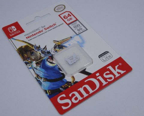 Karta pamięci MicroSDXC SanDisk NINTENDO SWITCH microSDXC 64 GB 100/60 MB/s A1 C10 V30 UHS-I U3