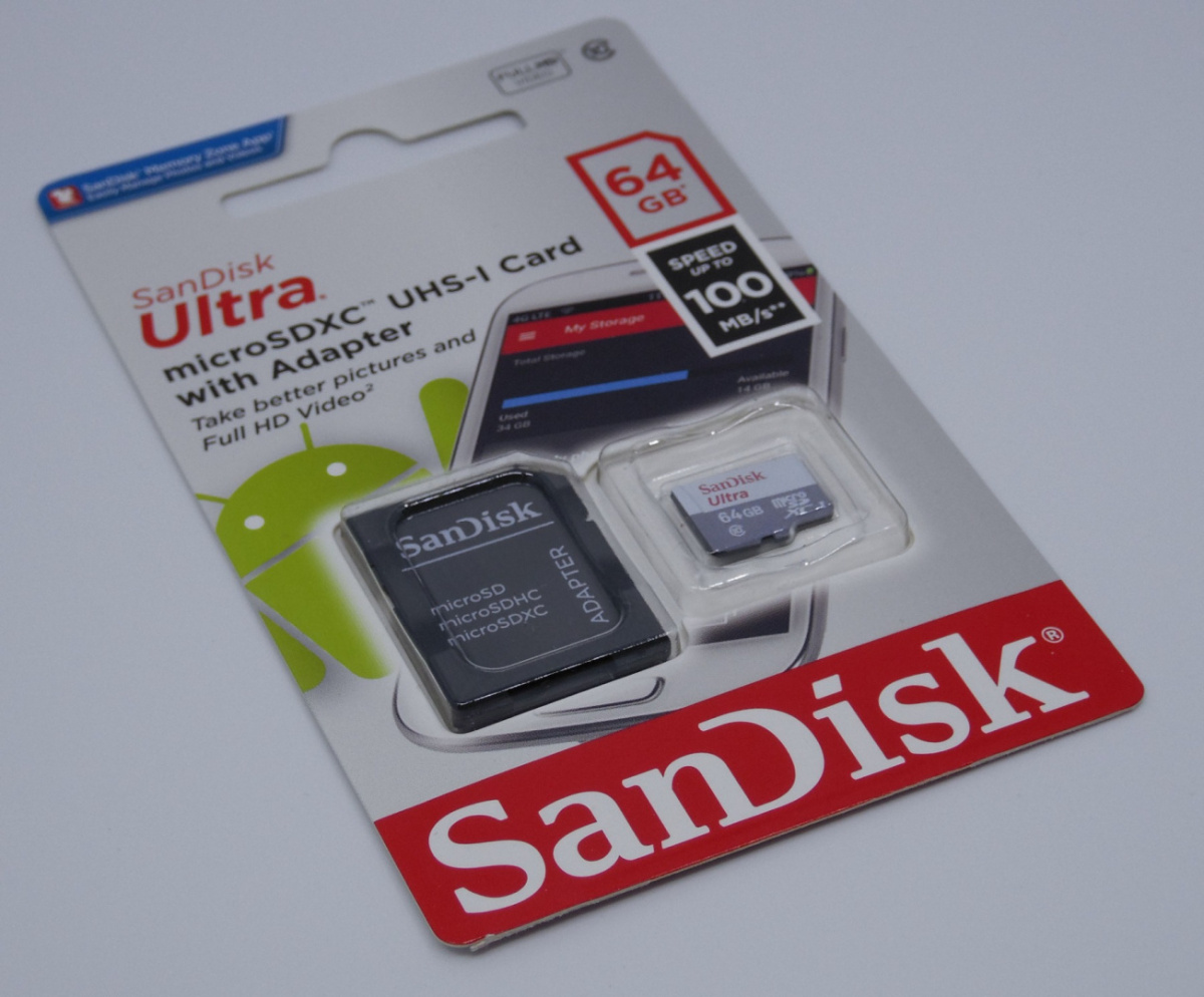 Karta pamięci microSD (SDXC) SanDisk SDSQUNR-064G-GN3MA 64 GB Karta pamięci microSD (SDXC) SanDisk SDSQUNR-064G-GN3MA 64 GB