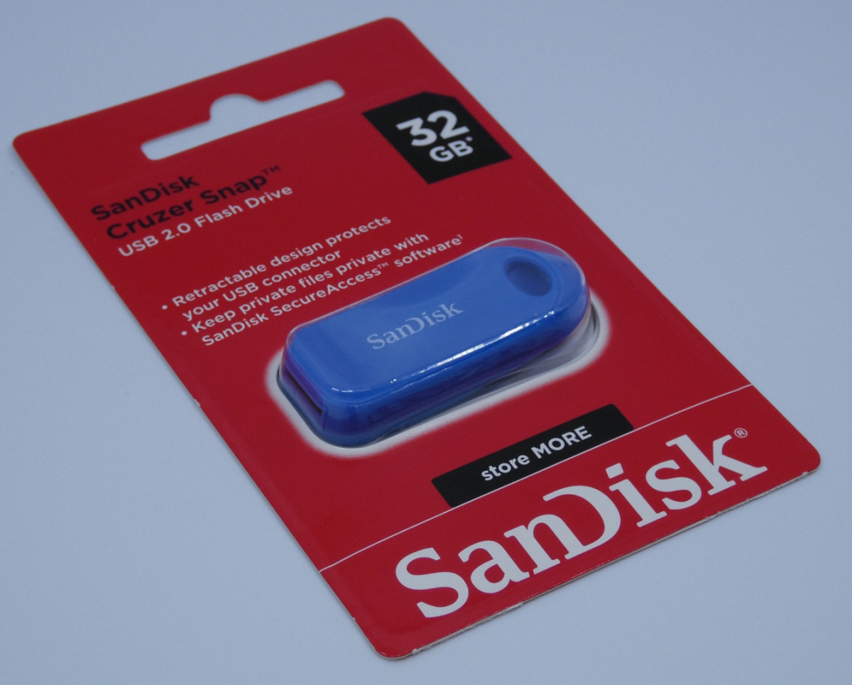 Sandisk CRUZER SNAP 32 GB USB 2.0 Flash Drive Niebieski