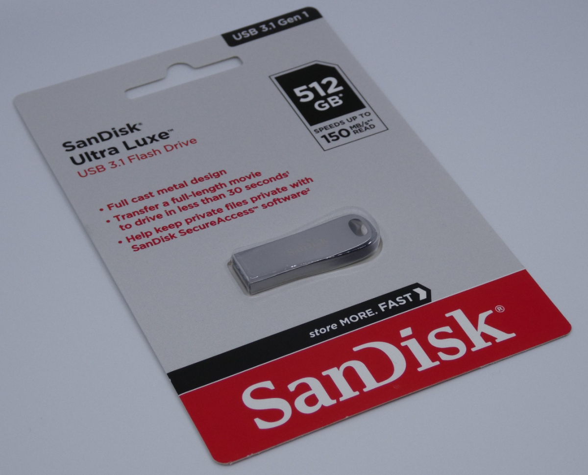 Sandisk ULTRA LUXE USB 3.1 512GB 150MB/s - Pendrive Sandisk ULTRA LUXE USB 3.1 512GB 150MB/s - Pendrive