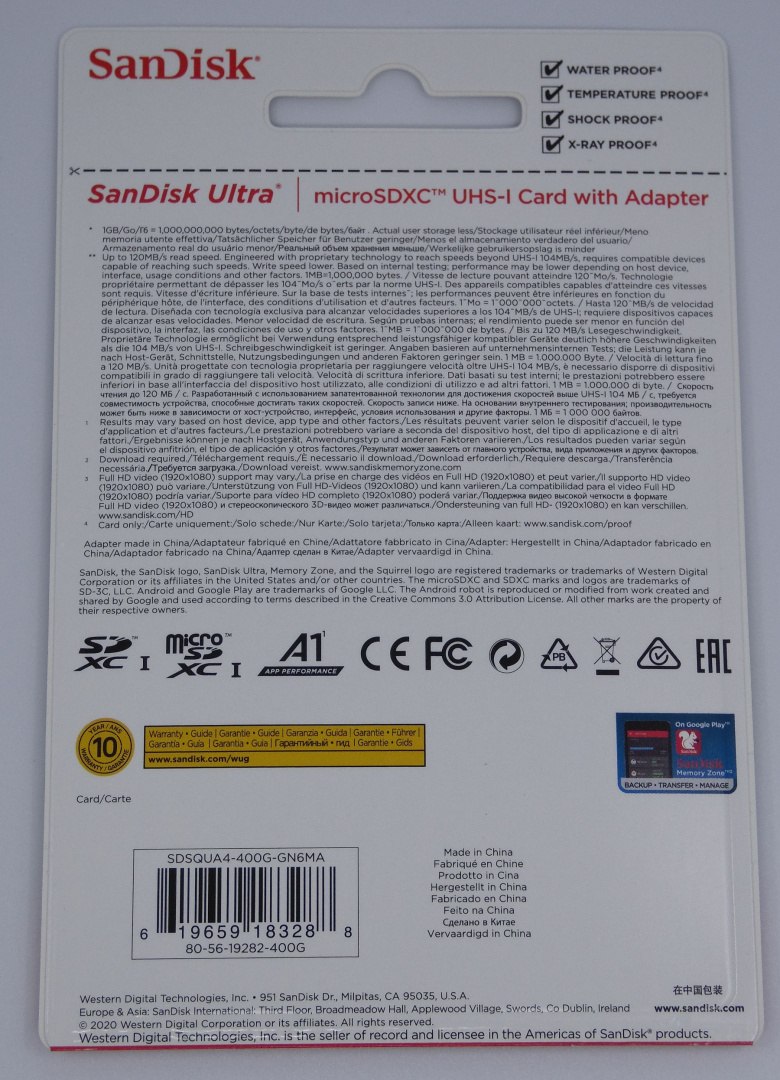 Karta Pamięci SANDISK ULTRA microSDXC 400 GB 120MB/s + ADAPTER Karta Pamięci SANDISK ULTRA microSDXC 400 GB 120MB/s + ADAPTER