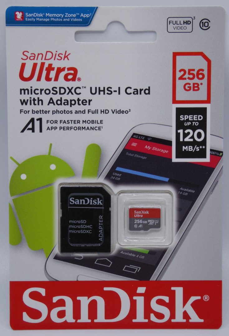Karta Pamięci SANDISK ULTRA microSDXC 256 GB 120MB/s + ADAPTER Karta Pamięci SANDISK ULTRA microSDXC 256 GB 120MB/s + ADAPTER