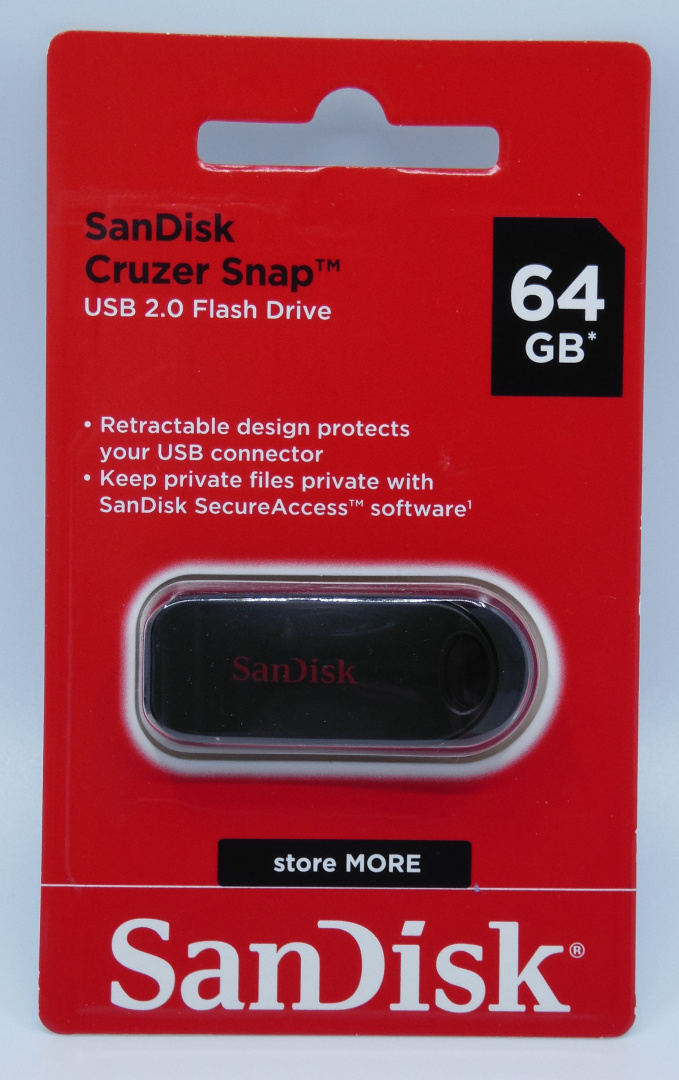 Pendrive SanDisk Cruzer Snap SDCZ62-064G-G35 (64GB; USB 2.0; kolor czarny) Pendrive SanDisk Cruzer Snap SDCZ62-064G-G35 (64GB; USB 2.0; kolor czarny)