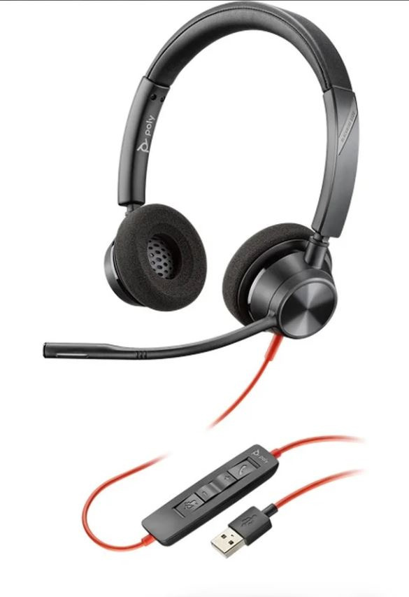 Poly Blackwire 3320, BW3320 USB-A 213934-01 z mikrofonem Poly Blackwire 3320, BW3320 USB-A 213934-01 z mikrofonem