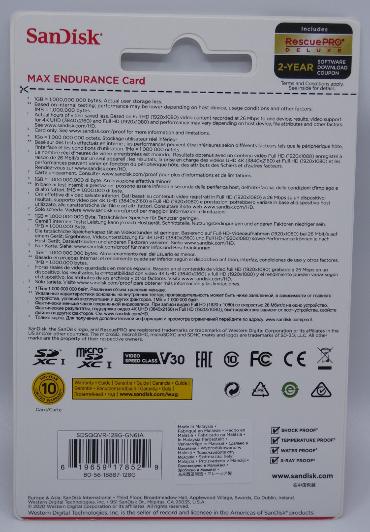 SanDisk MAX ENDURANCE microSD 128GB SDSQQVR-128G-GN6IA SanDisk MAX ENDURANCE microSD 128GB SDSQQVR-128G-GN6IA