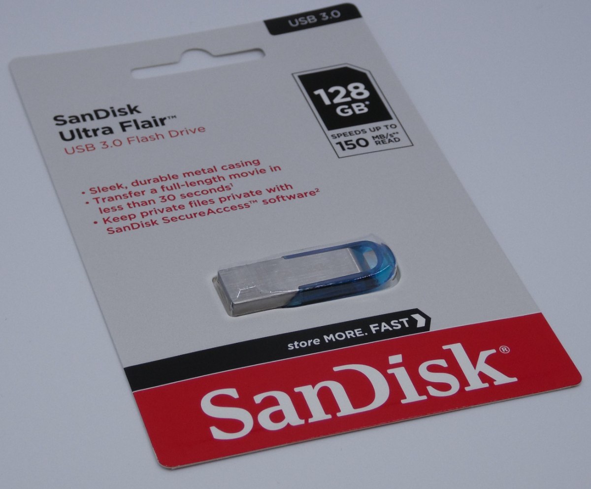 SanDisk Pendrive 128GB ULTRA FLAIR USB 3.0 niebieski SanDisk Pendrive 128GB ULTRA FLAIR USB 3.0 niebieski