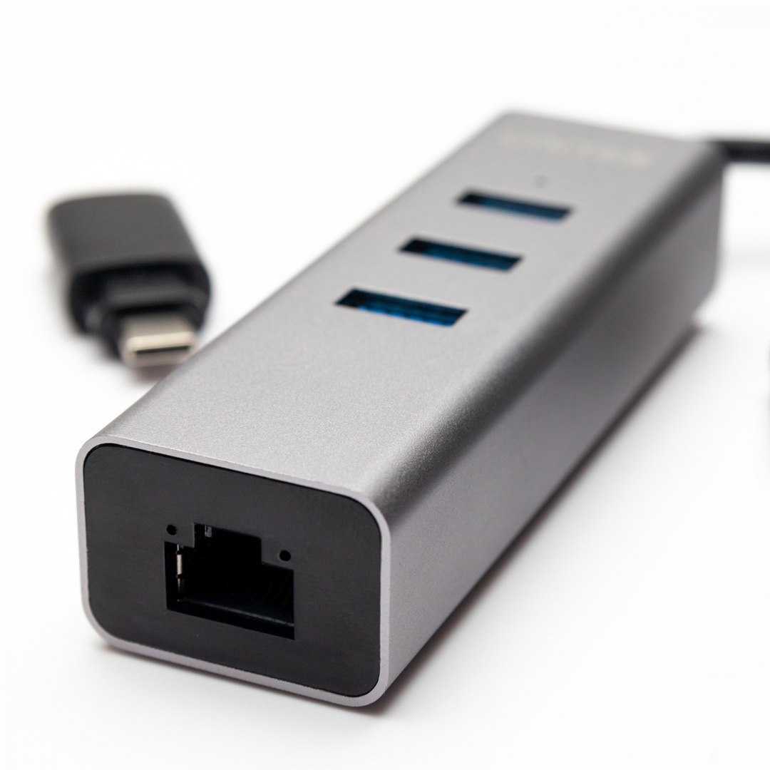 Unitek Y-3083B hub 3x USB 3.0 +USB Typ-C + Gigabit Unitek Y-3083B hub 3x USB 3.0 +USB Typ-C + Gigabit