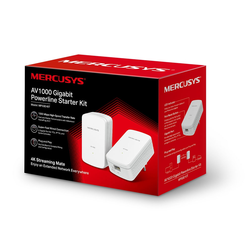 Mercusys MP500 KIT Powerline Starter Kit AV1000 Mercusys MP500 KIT Powerline Starter Kit AV1000