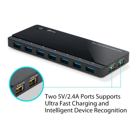UH720 7 portowy hub USB 3.0 + 2 porty zasilające UH720 7 portowy hub USB 3.0 + 2 porty zasilające