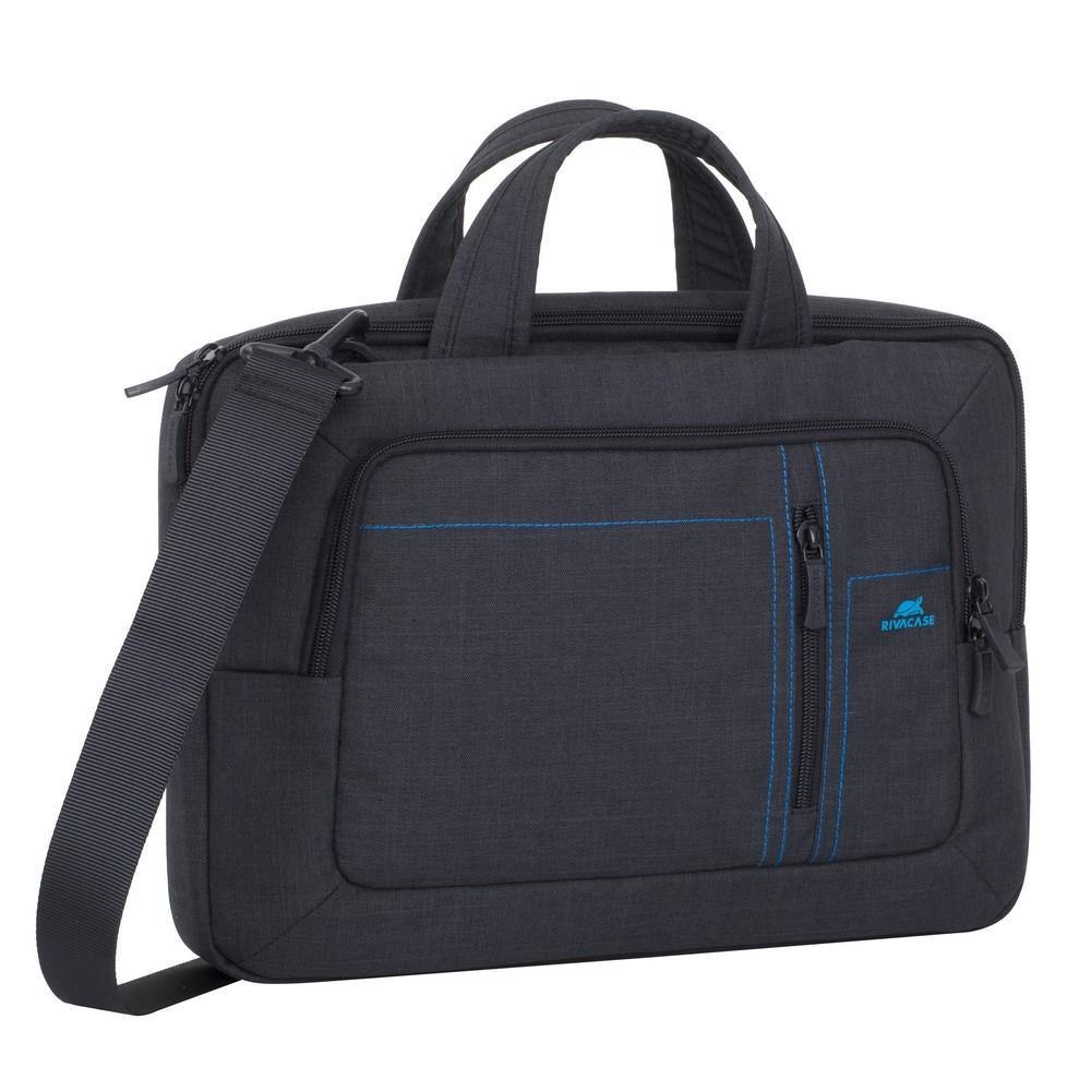 Torba do notebooka 13,3-14" RivaCase Alpendorf czarna, z materiału wodoodpornego Torba do notebooka 13,3-14" RivaCase Alpendorf czarna, z materiału wodoodpornego