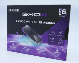 Karta Wi-Fi 6 D-link DWA-X1850 6 AX1800 USB 3.0 MU-MIMO