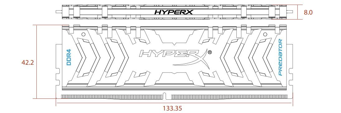 Kingston HyperX Predator 8 GB DDR4 3600 CL17 HX436C17PB4A/8 DIMM RGB Kingston HyperX Predator 8 GB DDR4 3600 CL17 HX436C17PB4A/8 DIMM RGB