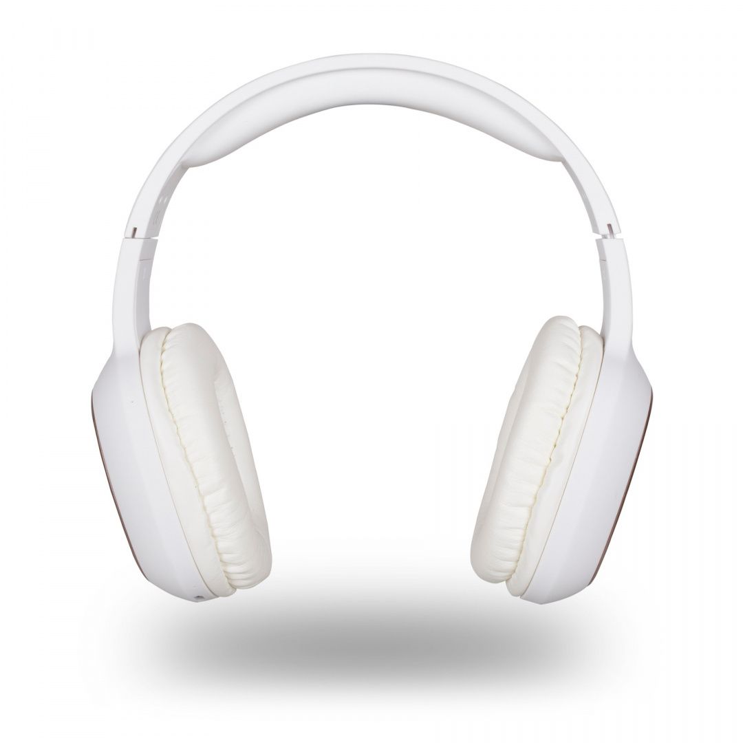 Słuchawki Bluetooth NGS Arctica Pride z mikrofonem białe lekkie