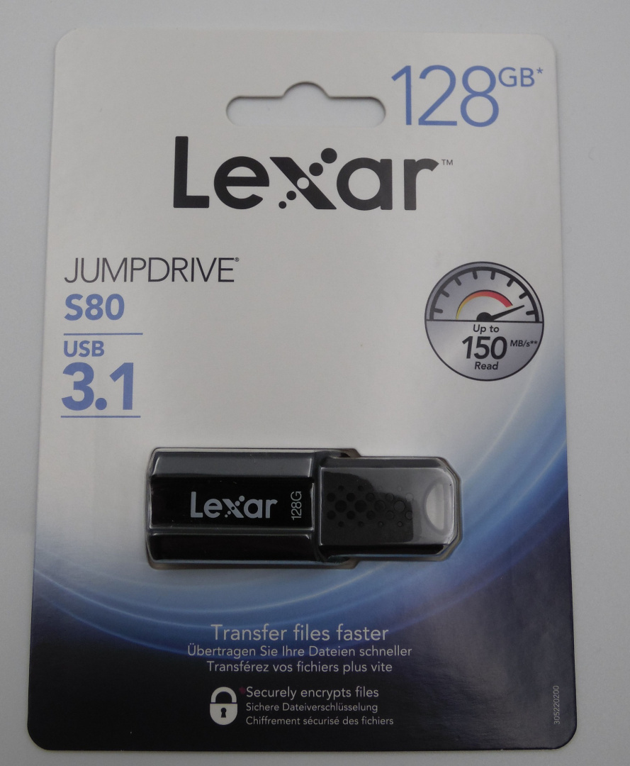 Pendrive Lexar JumpDrive S80 128 GB USB 3.1 150mb/s Pendrive Lexar JumpDrive S80 128 GB USB 3.1 150mb/s