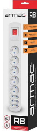 Listwa Armac R8 5 gniazd PL+ 3 2PIN 5M wtyk kątowy