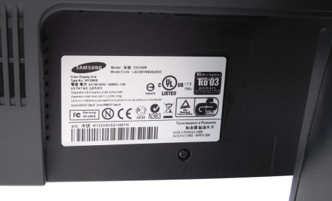 Monitor Samsung 22" 2243WM 1680x1050 DVI/VGA Monitor Samsung 22" 2243WM 1680x1050 DVI/VGA