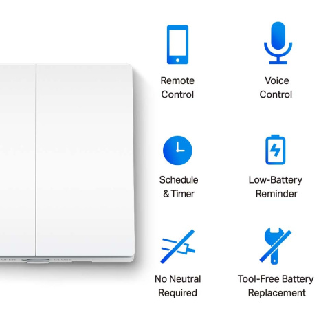 Tapo S220 Smart włącznik światła Alexa/Google podw Tapo S220 Smart włącznik światła Alexa/Google podw