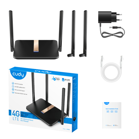 Router Cudy LT500D V2.0 Wi-Fi 4G AC1200 z odłączanymi antenami Router Cudy LT500D V2.0 Wi-Fi 4G AC1200 z odłączanymi antenami