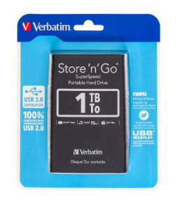 Verbatim Store 'n' Go USB 3.0 Przenośny dysk twardy 1 TB - czarny