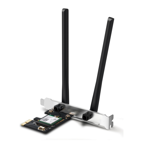 Karta sieciowa Mercusys MA80XE AX3000 Wi-Fi 6 Bluetooth 5.2 PCI-e Karta sieciowa Mercusys MA80XE AX3000 Wi-Fi 6 Bluetooth 5.2 PCI-e
