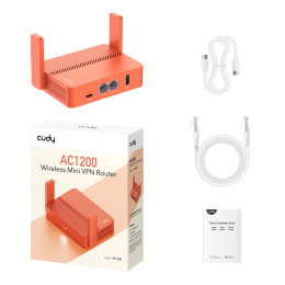 Mobilny Minirouter VPN Cudy TR1200 Wi-Fi AC1200 USB-C