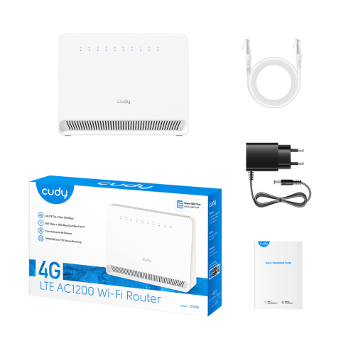 Router Cudy LT500E V1.0 Wi-Fi 4G AC1200 wbudowane anteny - biały Router Cudy LT500E V1.0 Wi-Fi 4G AC1200 wbudowane anteny - biały