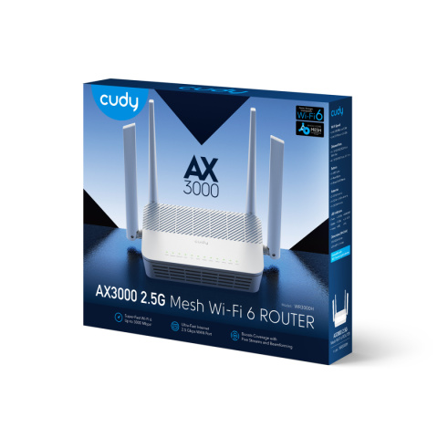 Router Cudy WR3000H AX3000 Wi-Fi 6 AX3000 Mesh 2.5G WAN +4xLAN 1G