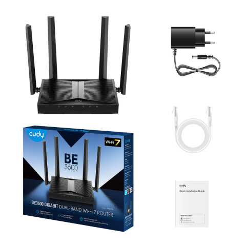 Router Cudy WR3600 BE3600 Wi-Fi 7 1xWAN 4xLAN Gigabit Router Cudy WR3600 BE3600 Wi-Fi 7 1xWAN 4xLAN Gigabit
