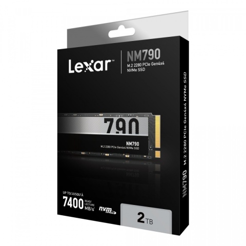 Lexar Dysk SSD NM790 2TB NVMe PCI-E Gen4 x4 M.2 2280 7200/6500MB/s Lexar Dysk SSD NM790 2TB NVMe PCI-E Gen4 x4 M.2 2280 7200/6500MB/s