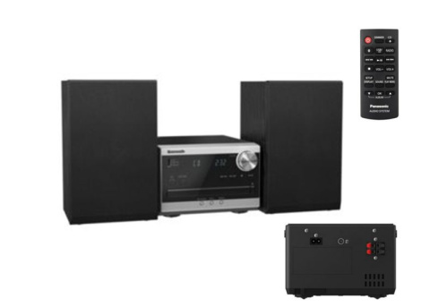 Mikrowieża Panasonic SC-PM270 z CD, radiem i Bluetooth 20W RMS srebrna