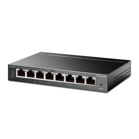 Switch TP-Link TL-SG108PE 8xRJ45 w tym x4 POE+ 64W Switch TP-Link TL-SG108PE 8xRJ45 w tym x4 POE+ 64W