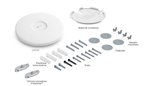 Punkt dostępowy TP-Link EAP723 Wi-Fi 7 BE3600 2.5G POE Omada Mesh