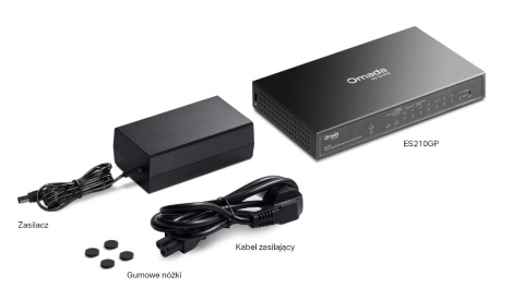 Przełącznik TP-LINK Omada Easy Managed ES210GP 9x1G RJ45 w tym 8 POE+ 1SFP