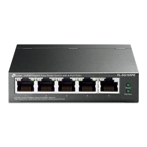 Switch TP-Link TL-SG105PE 5xRJ45 w tym x4 POE+ 65W